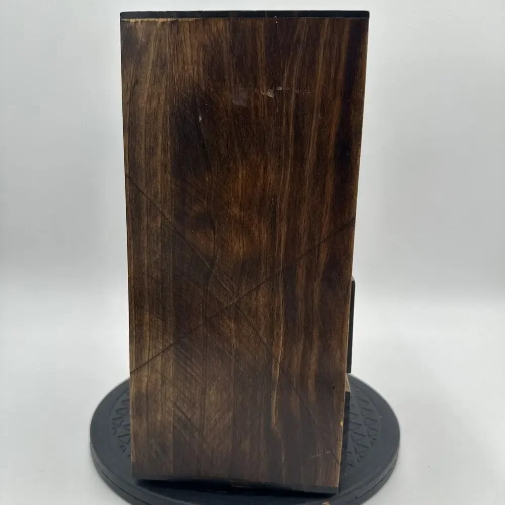 Vintage Wooden Jewelry Box Stand With 5 Drawers Red Felt Lined